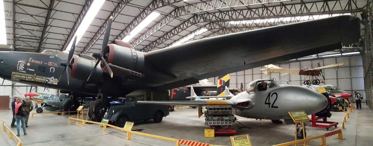Halifax bomber at Yorkshire Air Museum
