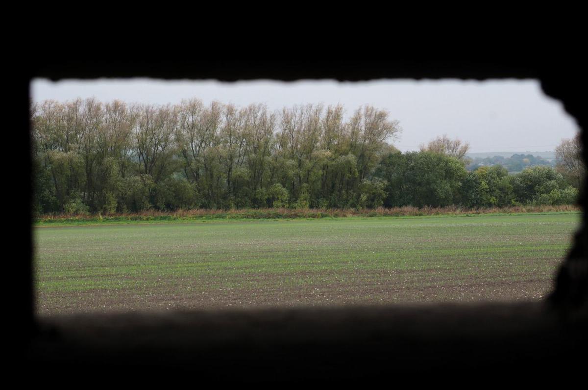 View through pillbox slit