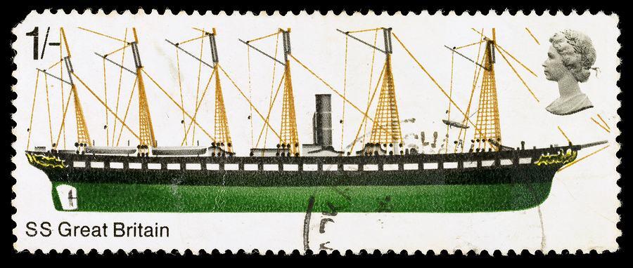 Postage stamp of ss Great Britain