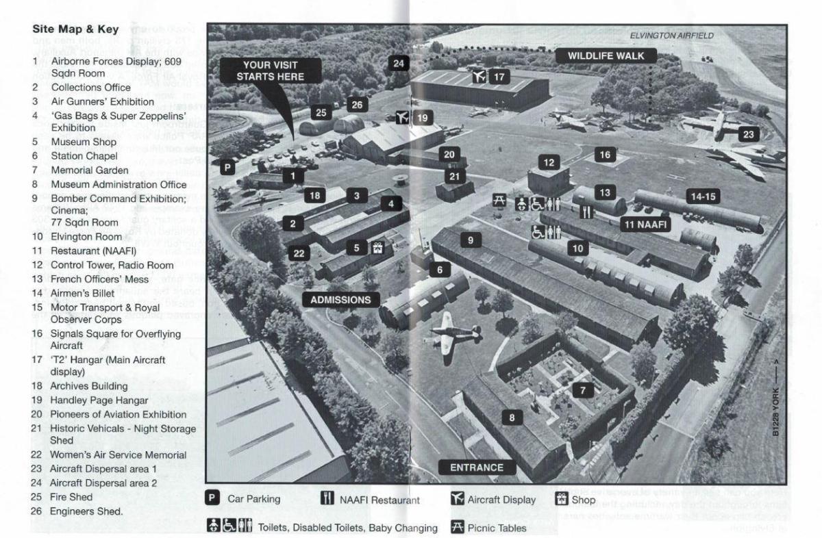 Yorkshire Air museum site map