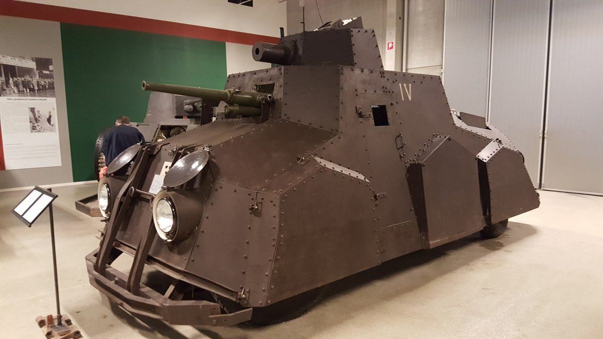 Pansarbil FM29 armoured car in Swedish tank museum