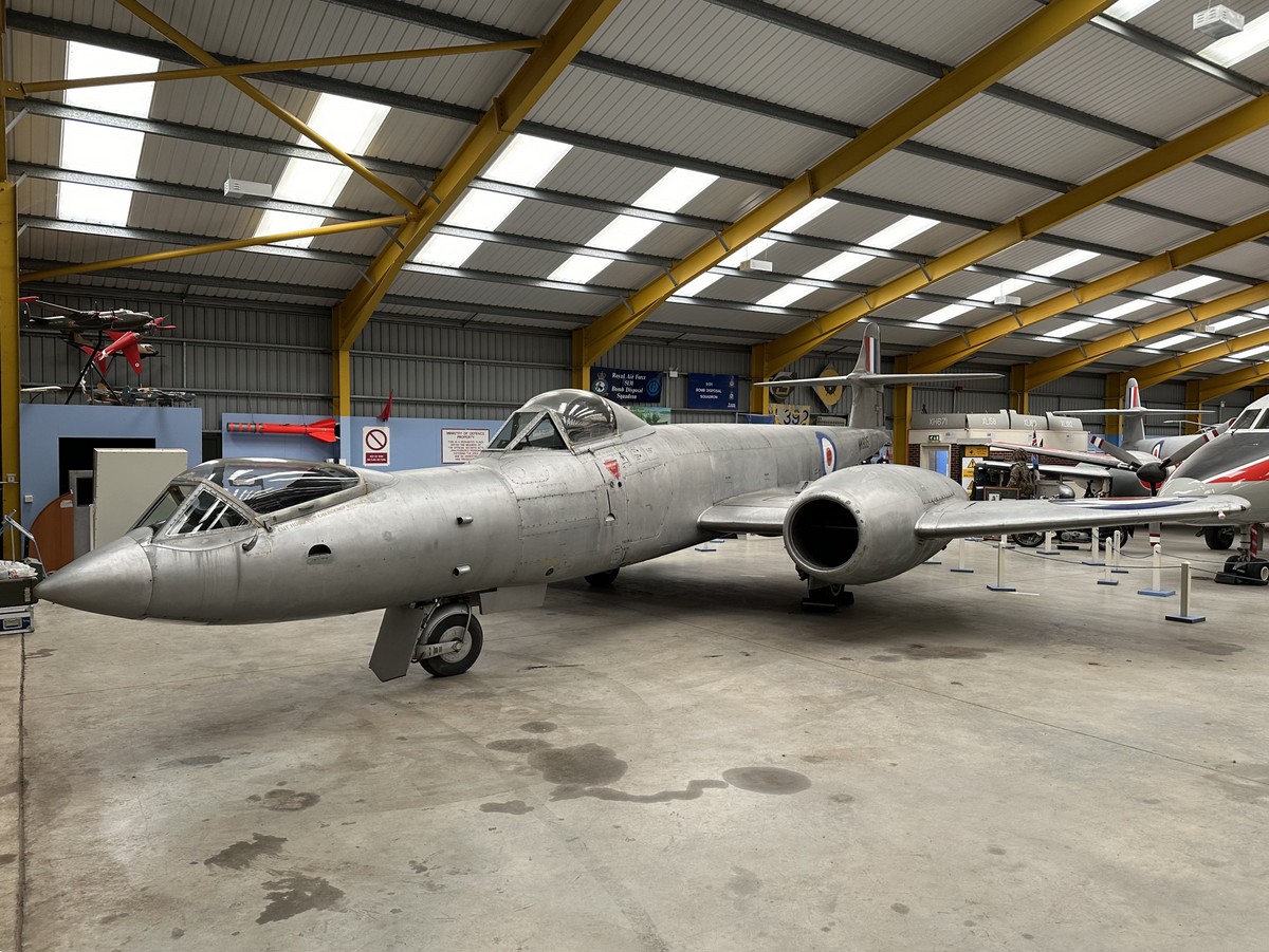 Gloster Meteor F8 Prone on loan to Newark Air Museum Mechtraveller