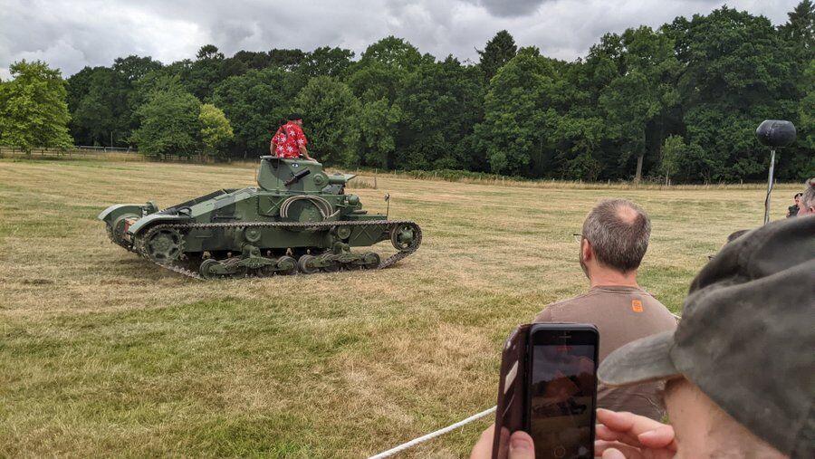 Al Murray from We Have Ways fest in a small tank