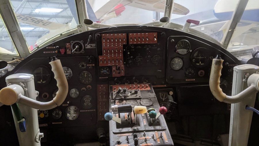View of the AN-2 cockpit & controls