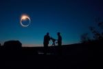 Solar eclipse observers with a telescope