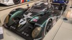 Green enclosed cockpit racing car