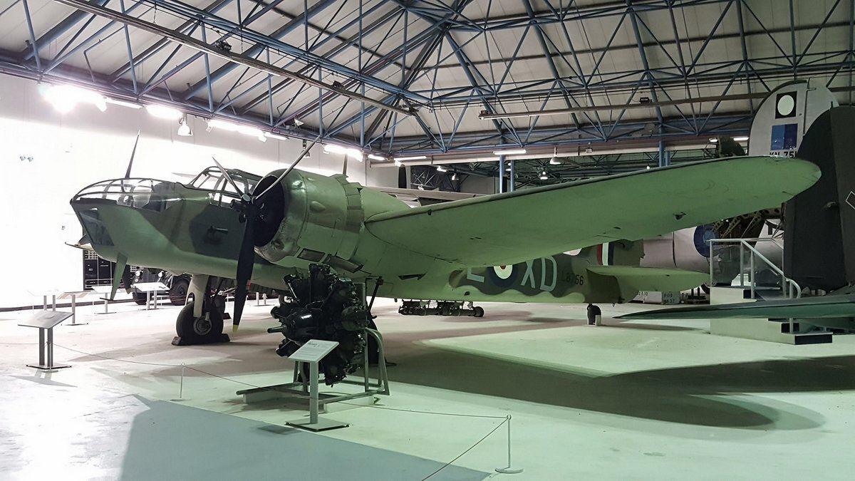Bristol Blenheim twin-engine light bomber in green camouflage