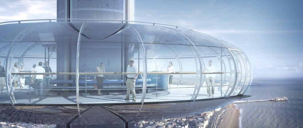 Artists impression of British Airways i360 passenger pod from exterior