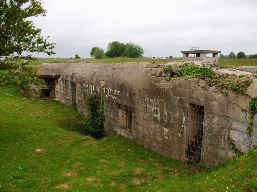 Stone bunker in a field