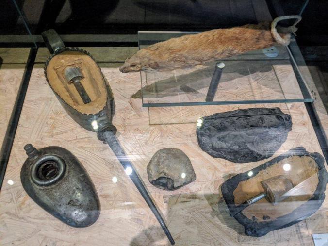 Disguised explosive devices in a display case