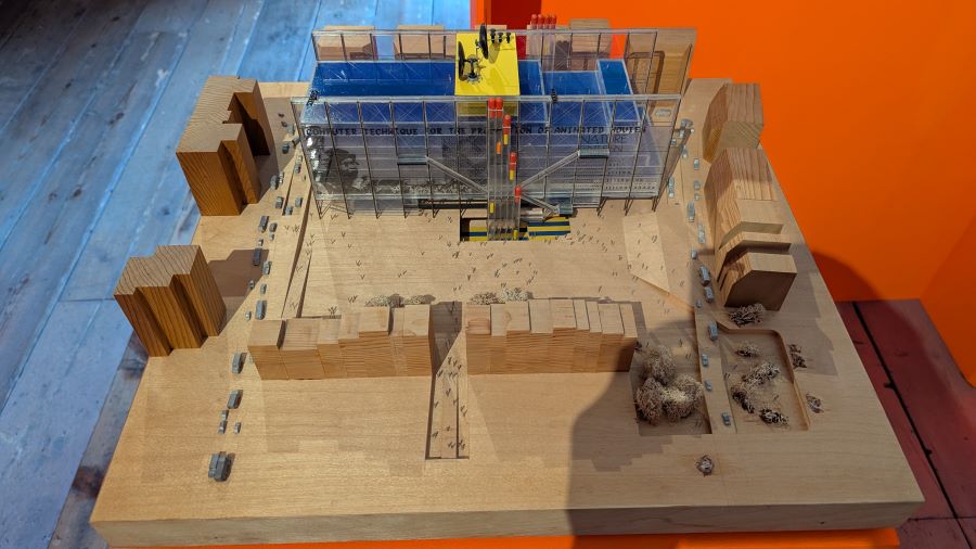 Architectural model of the Centre Pompidou in Paris