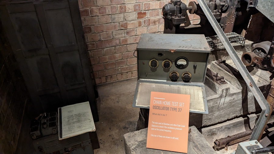 Old grey metal test equipment box