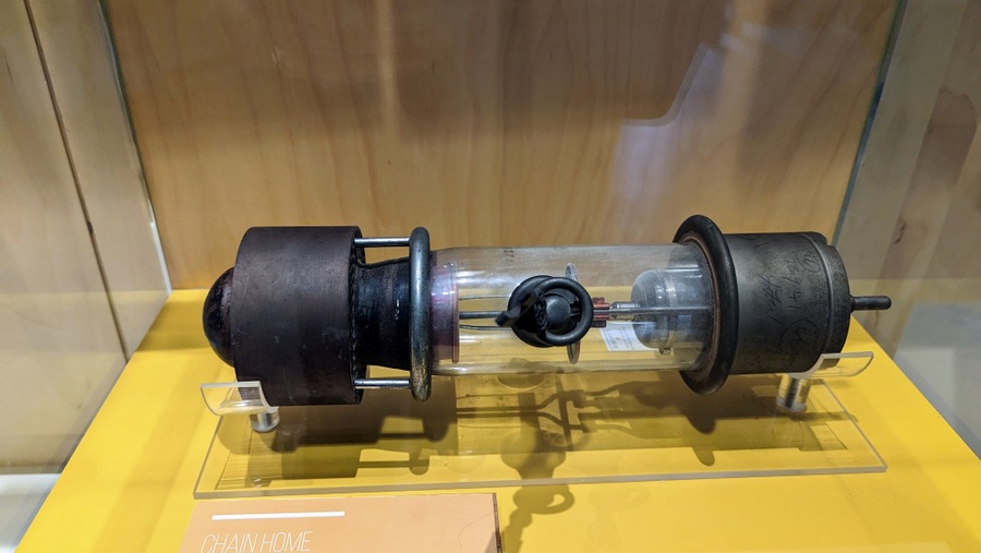Large grey metal & glass valve