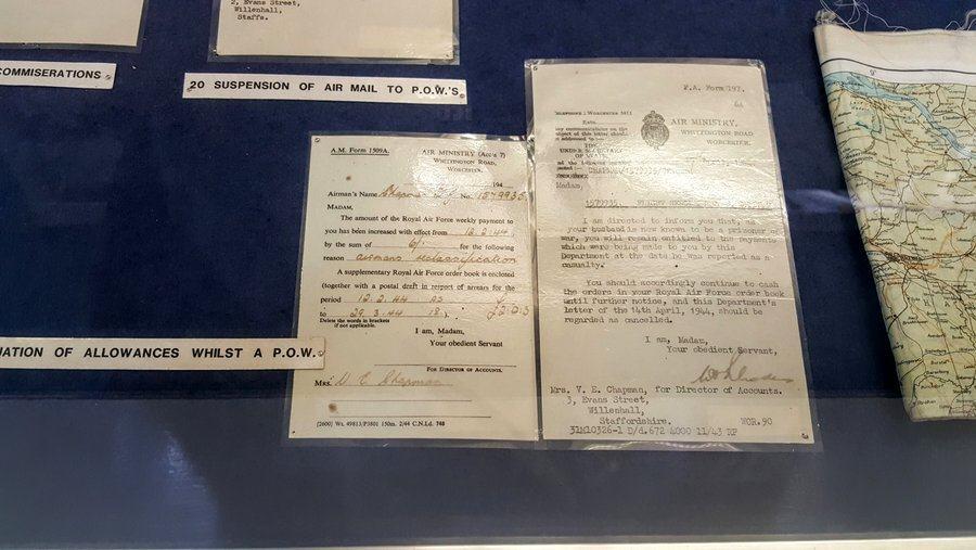 Air Ministry letters to Mrs Chapman at RAF Cosford museum