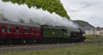 Flying Scotsman steaming away from the camera