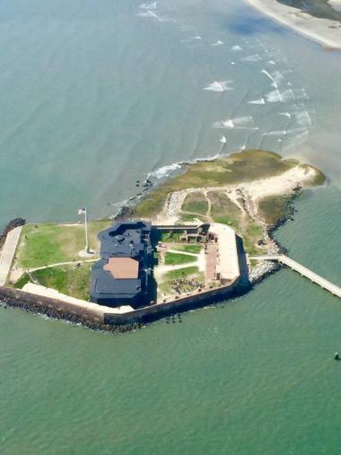 Aerial view of Fort Sumter