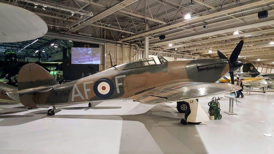 Brown & green camouflaged British fighter