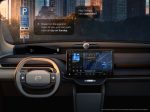 AI generated image of a car dashboard and screen with a conversation being displayed on it