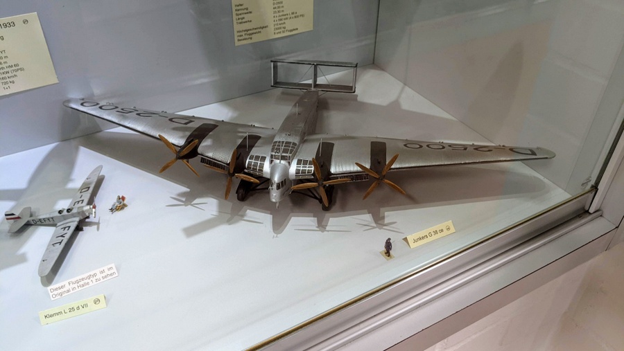 A model of a giant transport aircraft in a glass case