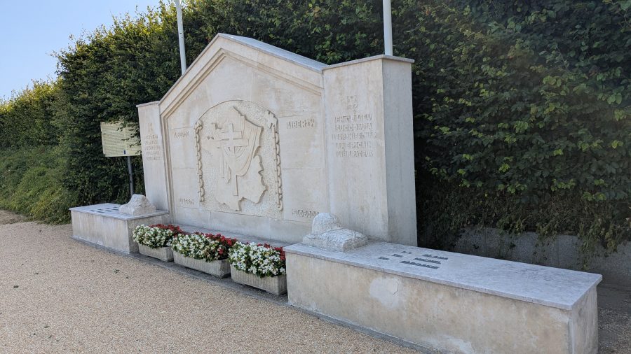 Close up of the Larchamp and Ernée liberation monument