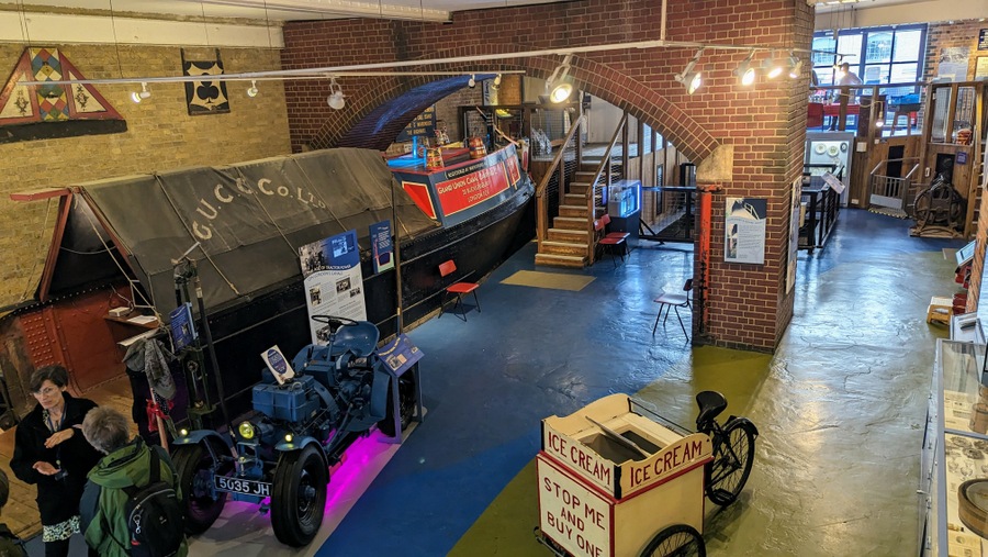 Ground floor exhibits at the London Canal Museum