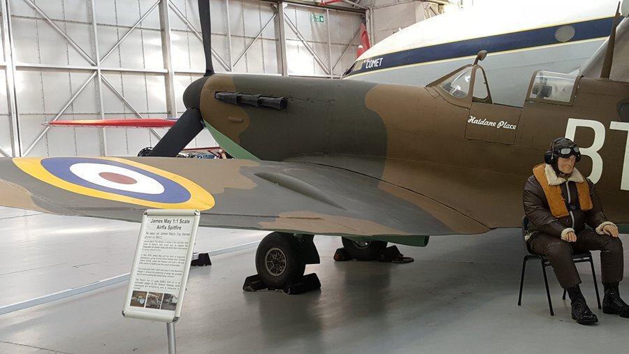 James May 1:1 Airfix Spitfire at Cosford