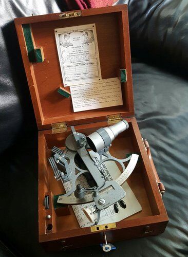 Sextant in a wood box