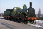 Vintage green locomotive