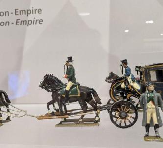Napoleon figurine with coach and horses