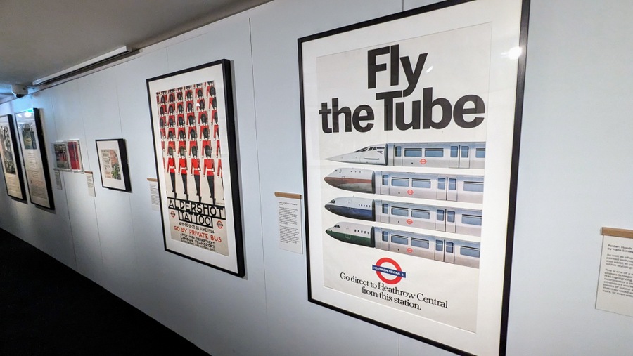 London Transport posters on display