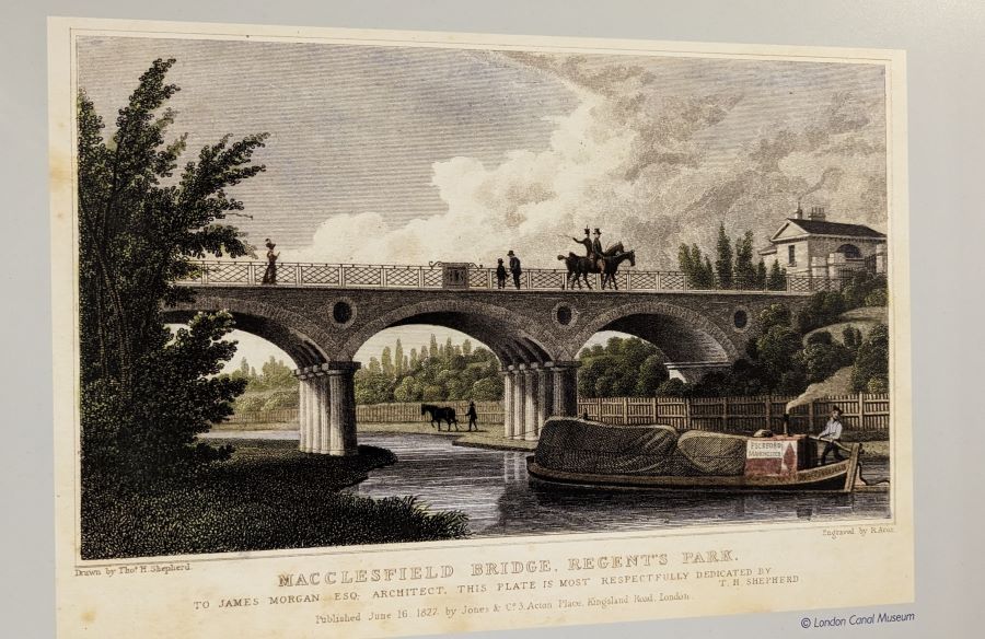 Victorian print of the Macclesfield bridge
