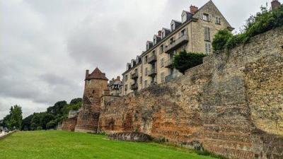 High Roman wall with a tower