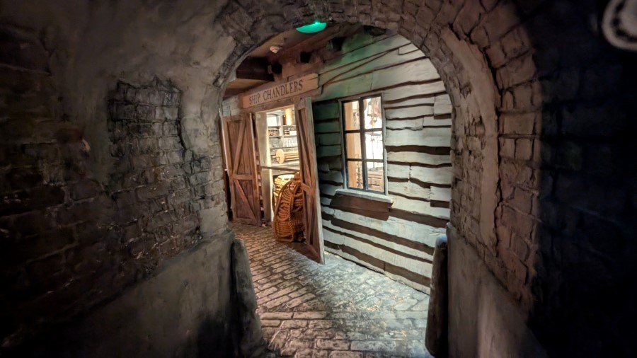 A recreated narrow 19th century street in Wapping.