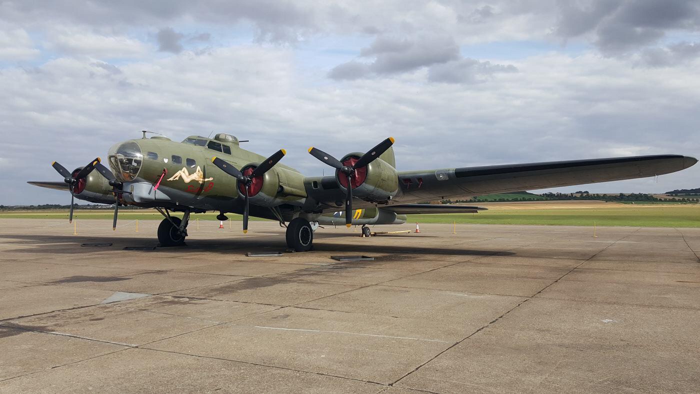 B-17 on the tarmac at Duxfield