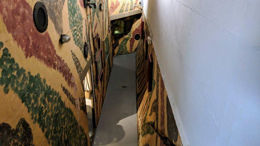 A camouflaged corridor