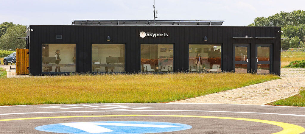 Photo of Skyports landing pad and terminal building