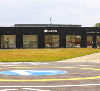 Photo of Skyports landing pad and terminal building