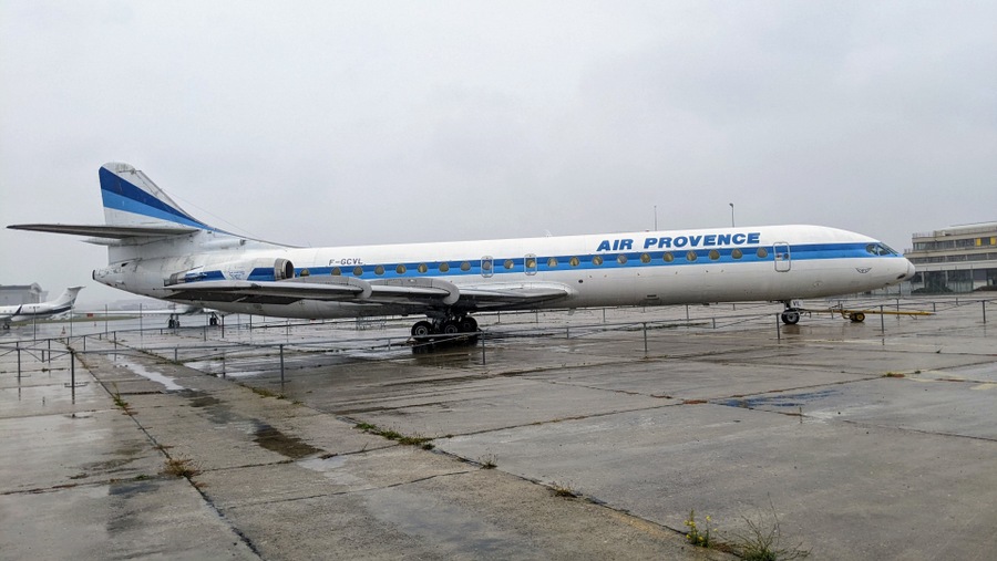 Blue and white painted Air Provence jet airliner