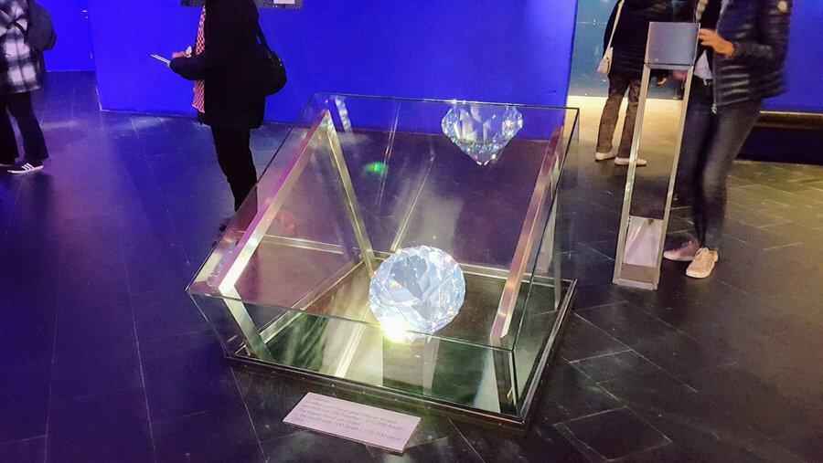 Giant crystal in a case