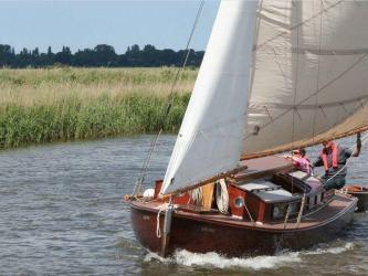 Traditional sailboat on the Norfolk Broads