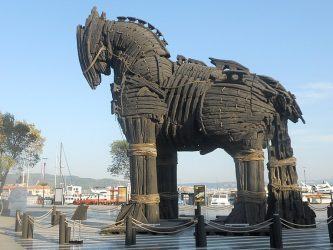 Trojan Horse film prop at Canakkele