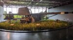 WW2 American glider unloading a jeep in a D-Day landing diorama