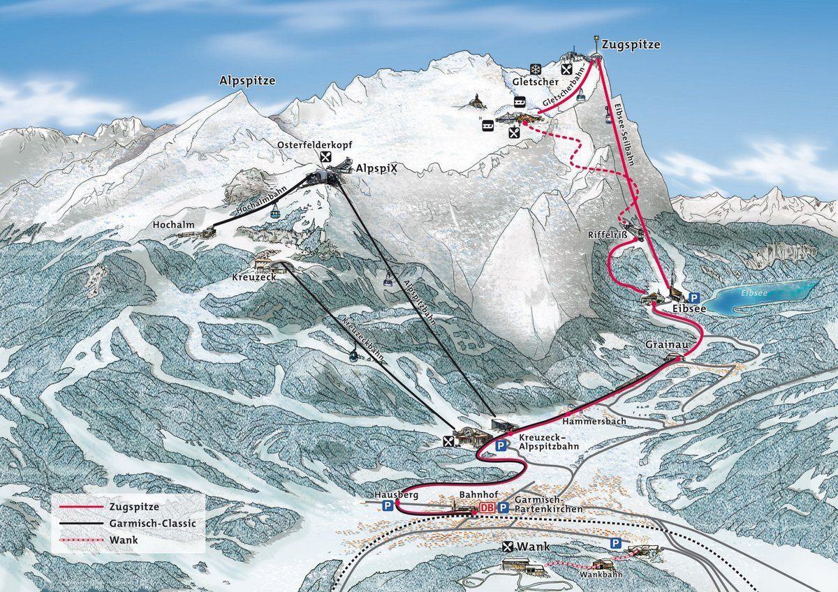 Zugspitzbahn map