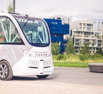Navya driverless bus in Lyon