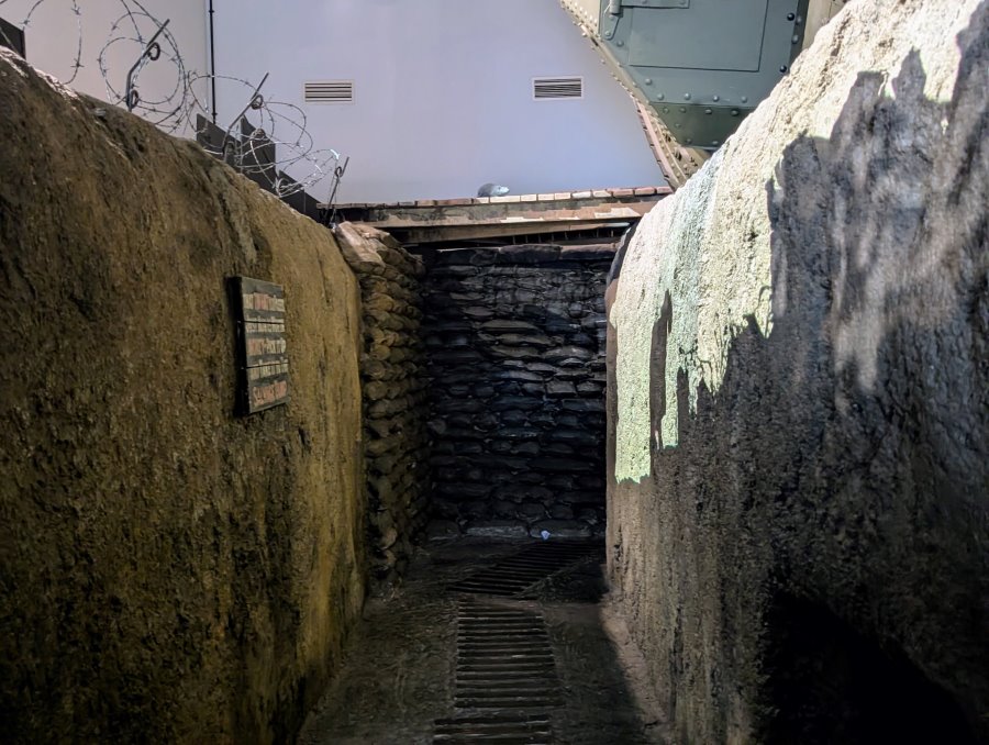 A life-size replicated WW1 trench